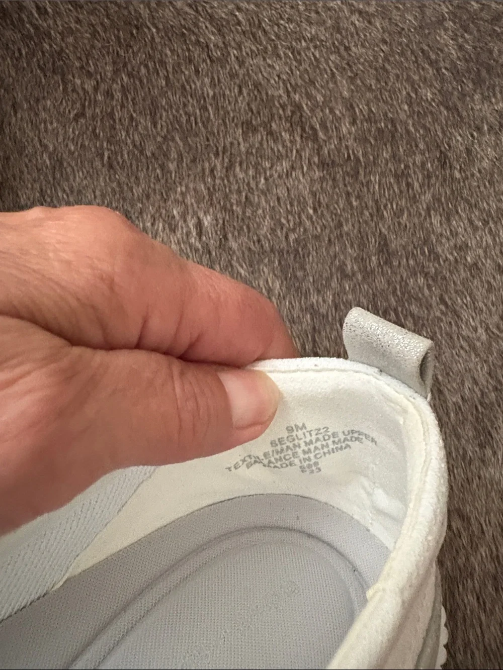NWOB QVC Easy Spirit Glitz White Knit Slip On Walking Shoes Skimmer Flats Size 9 - Picture 2 of 9